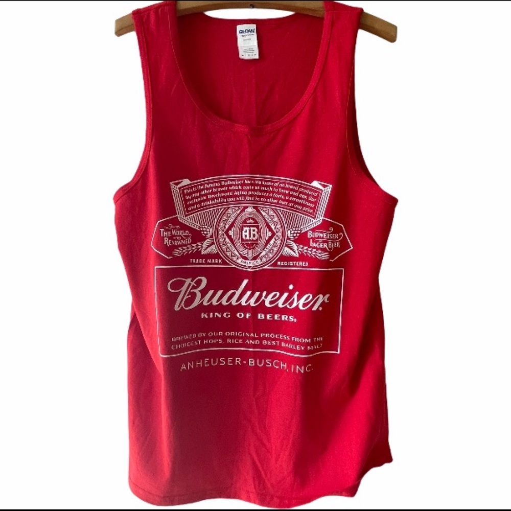 Vintage NEW CONDITION Budweiser heavy cotton muscle tee medium